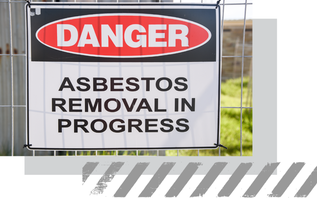 asbestos removal warning sign